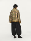 INTO THE EAST 25 Autumn/Winter Moss Green Dark Pattern Tussah Silk Cardigan Jacket ITE-E1DGAW001GR21JK-LV Green